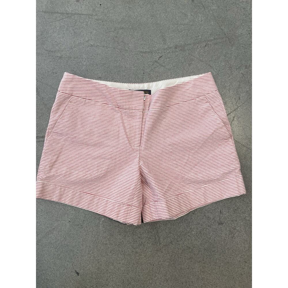 Outback Red Women's Striped Chino Shorts Red White Cotton Blend Size 6 4" Inseam